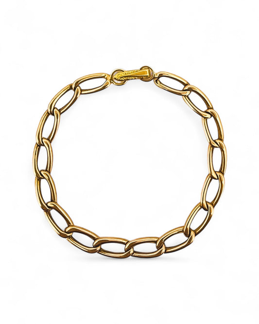 25125GV - Pulsera cadena bilbaína oro amarillo 18kt -21m