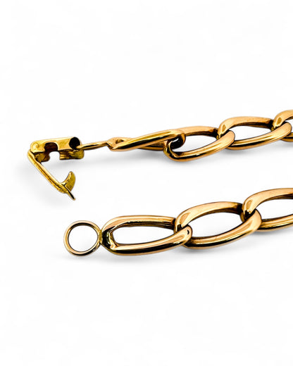 25125GV - Pulsera cadena bilbaína oro amarillo 18kt -21m