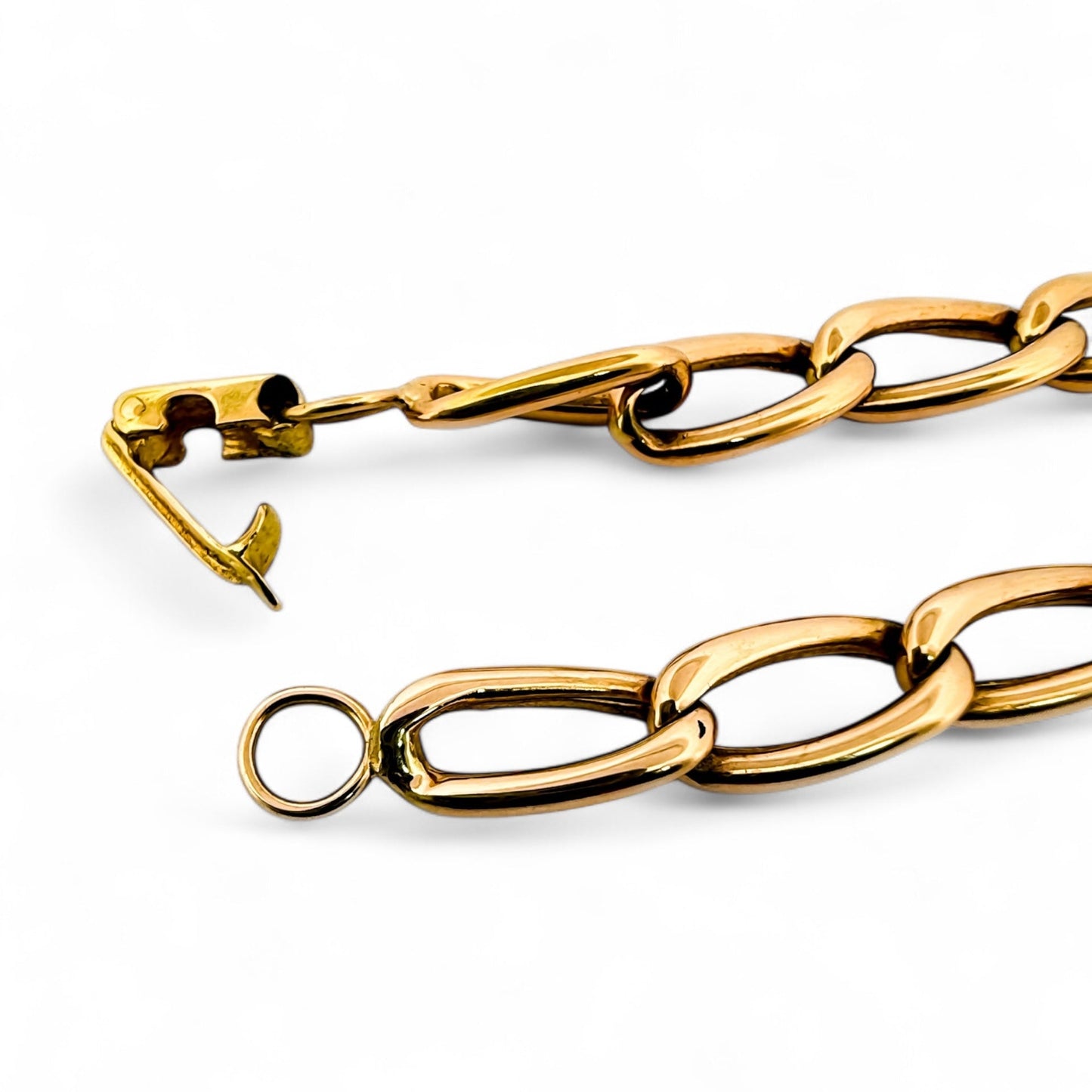 25125GV - Pulsera cadena bilbaína oro amarillo 18kt -21m