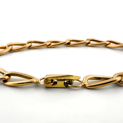 25125GV - Pulsera cadena bilbaína oro amarillo 18kt -21m