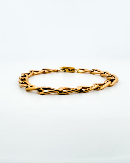 25125GV - Pulsera cadena bilbaína oro amarillo 18kt -21m