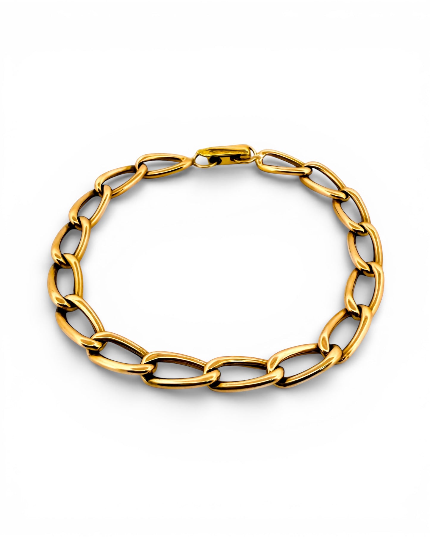 25125GV - Pulsera cadena bilbaína oro amarillo 18kt -21m