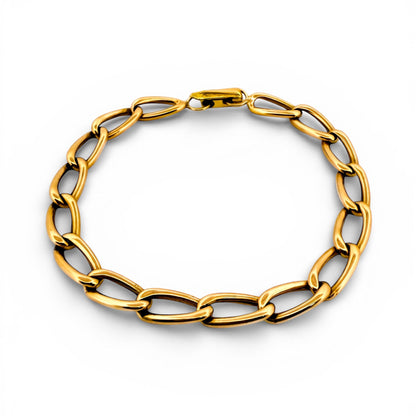 25125GV - Pulsera cadena bilbaína oro amarillo 18kt -21m