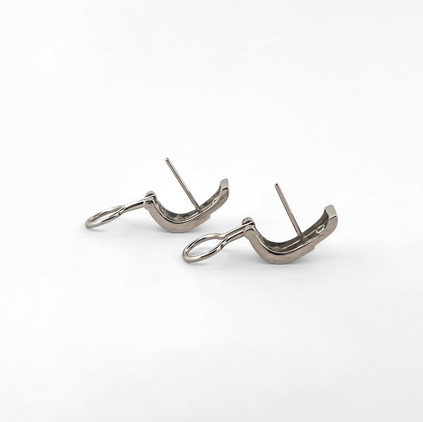 Pendientes oro blanco 18kt con diamantes - 25132GV
