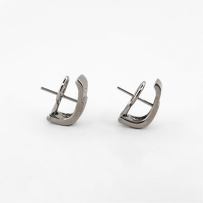 Pendientes oro blanco 18kt con diamantes - 25132GV
