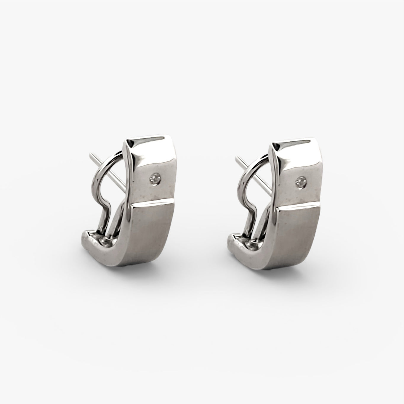 Pendientes oro blanco 18kt con diamantes - 25132GV