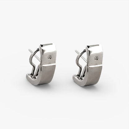 Pendientes oro blanco 18kt con diamantes - 25132GV