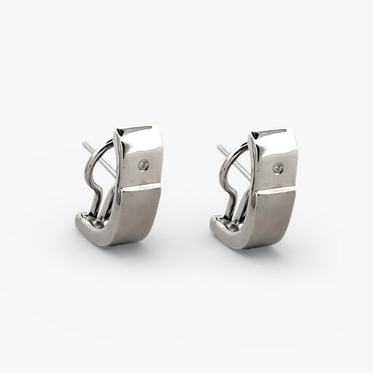 Pendientes oro blanco 18kt con diamantes - 25132GV