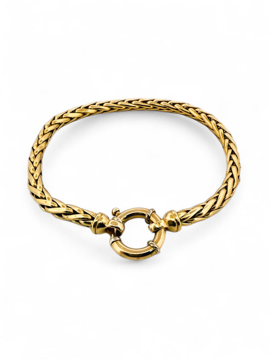 25134GV - Pulsera cadena eslabones palmera Oro 18kt - 20cm