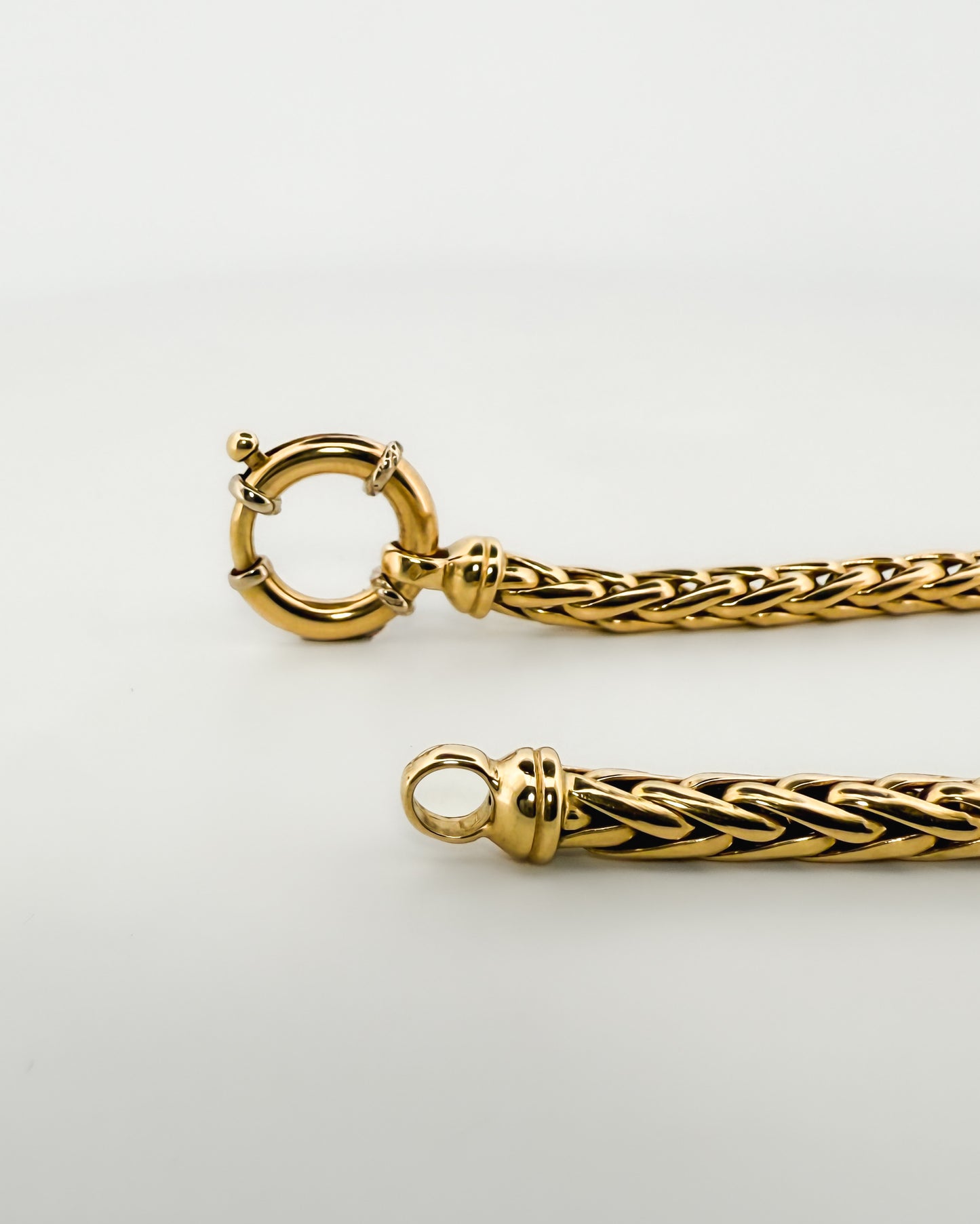 25134GV - Pulsera cadena eslabones palmera Oro 18kt - 20cm