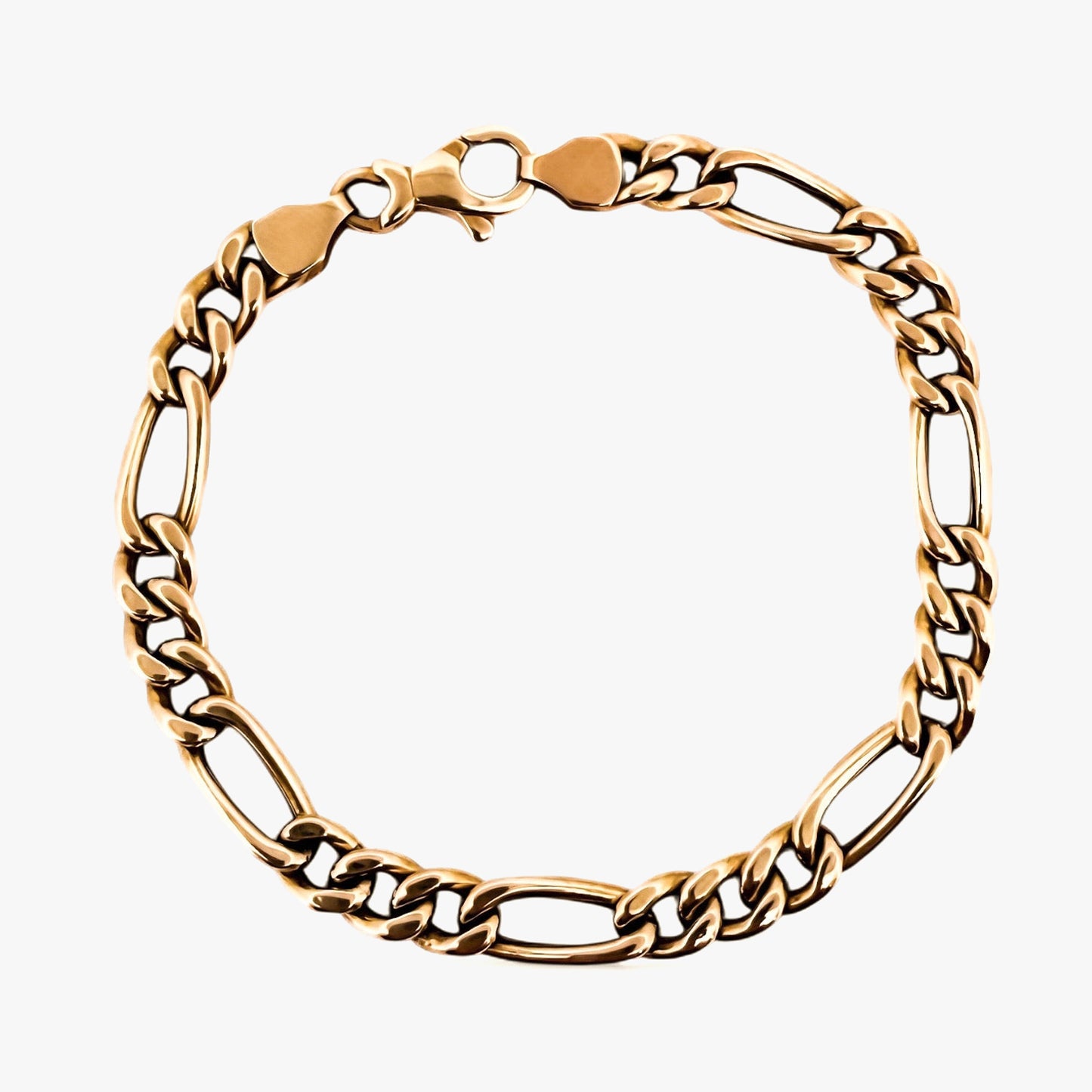 Pulsera cadena alterna oro 18kt de 19,5cm - 25135GV