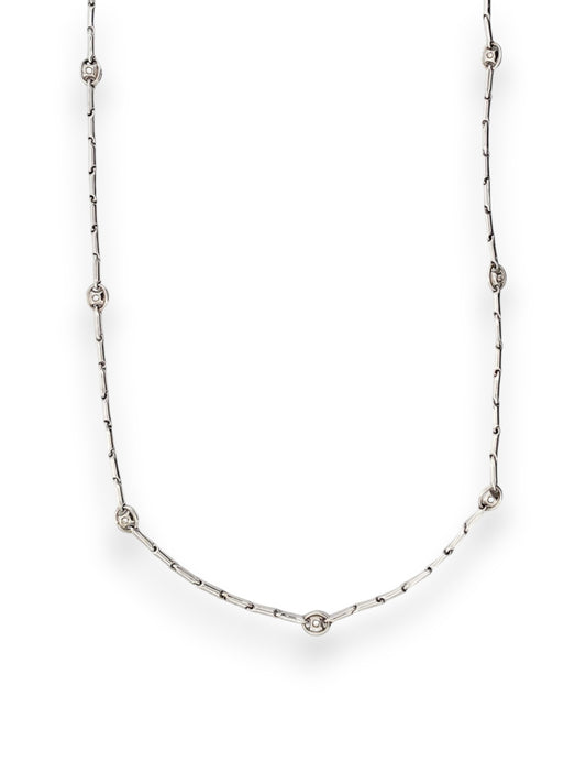 25595C - Gargantilla Chimento Oro blanco 18kt y diamantes