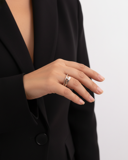 25707C- Solitario oro blanco de 18kt con brillante