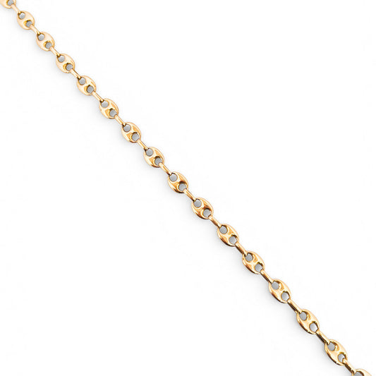 Comprar collar de oro amarillo de 18kt de cadena de calabrote o grano de café. La cadena mide 68cm de largo y tiene un grosor de 5,70mm. Cadenas calabrote oro 18kt baratas