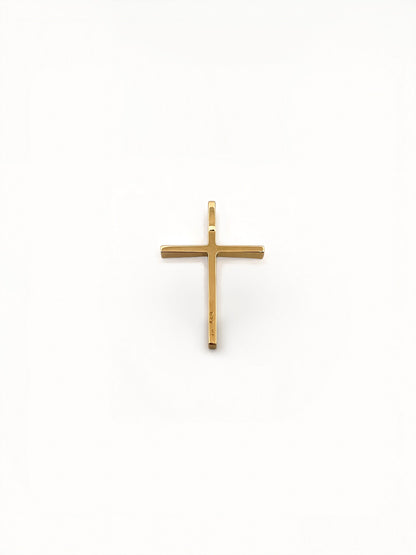 Comprar colgante en forma de cruz con 26 diamantes talla brillante realizada en oro amarillo de 18kt. Cruces de oro y diamantes 18kt baratas