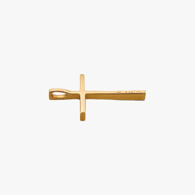 Comprar colgante en forma de cruz con 26 diamantes talla brillante realizada en oro amarillo de 18kt. Cruces de oro y diamantes 18kt baratas
