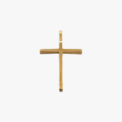 Comprar colgante en forma de cruz con 26 diamantes talla brillante realizada en oro amarillo de 18kt. Cruces de oro y diamantes 18kt baratas
