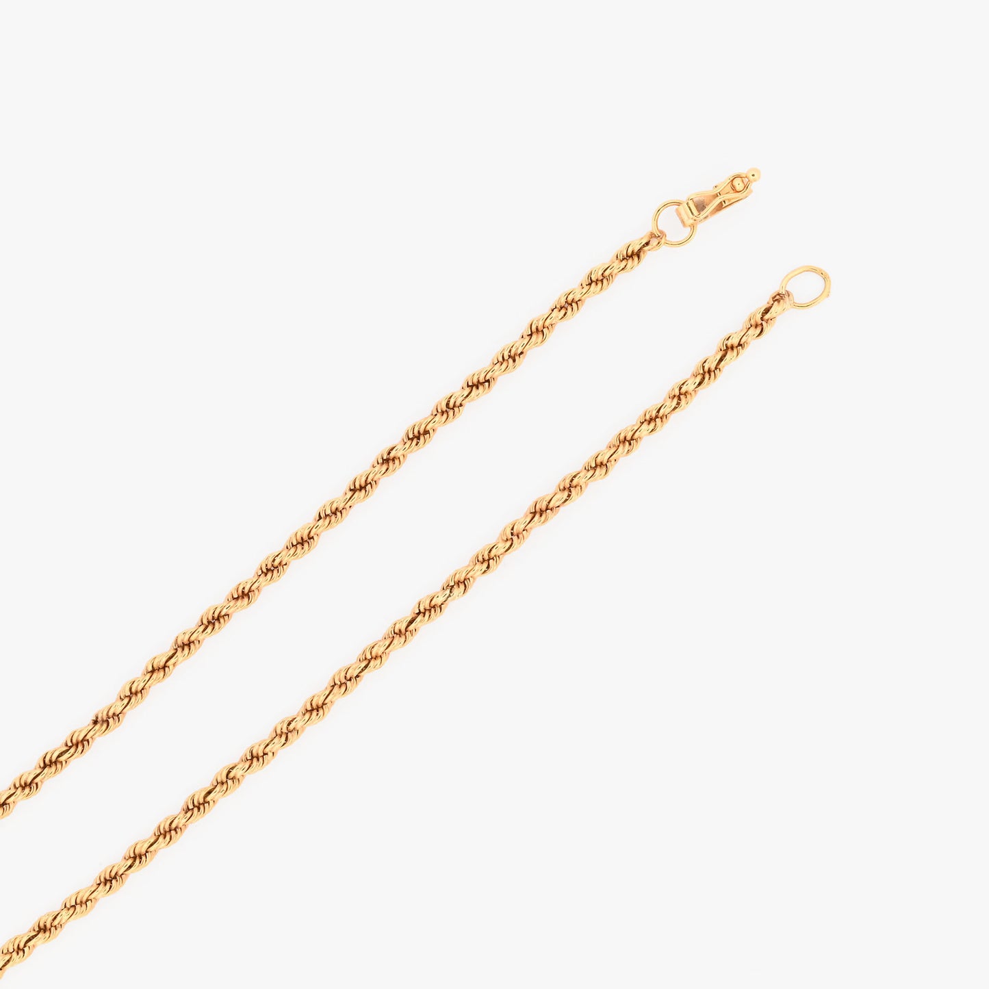 Comprar collar de oro amarillo de 18kt con cadena de cordón salomónico. La cadena mide 41cm de largo y dispone de un cierre despegable.Joyería Ian'Or. Envío GRATIS.