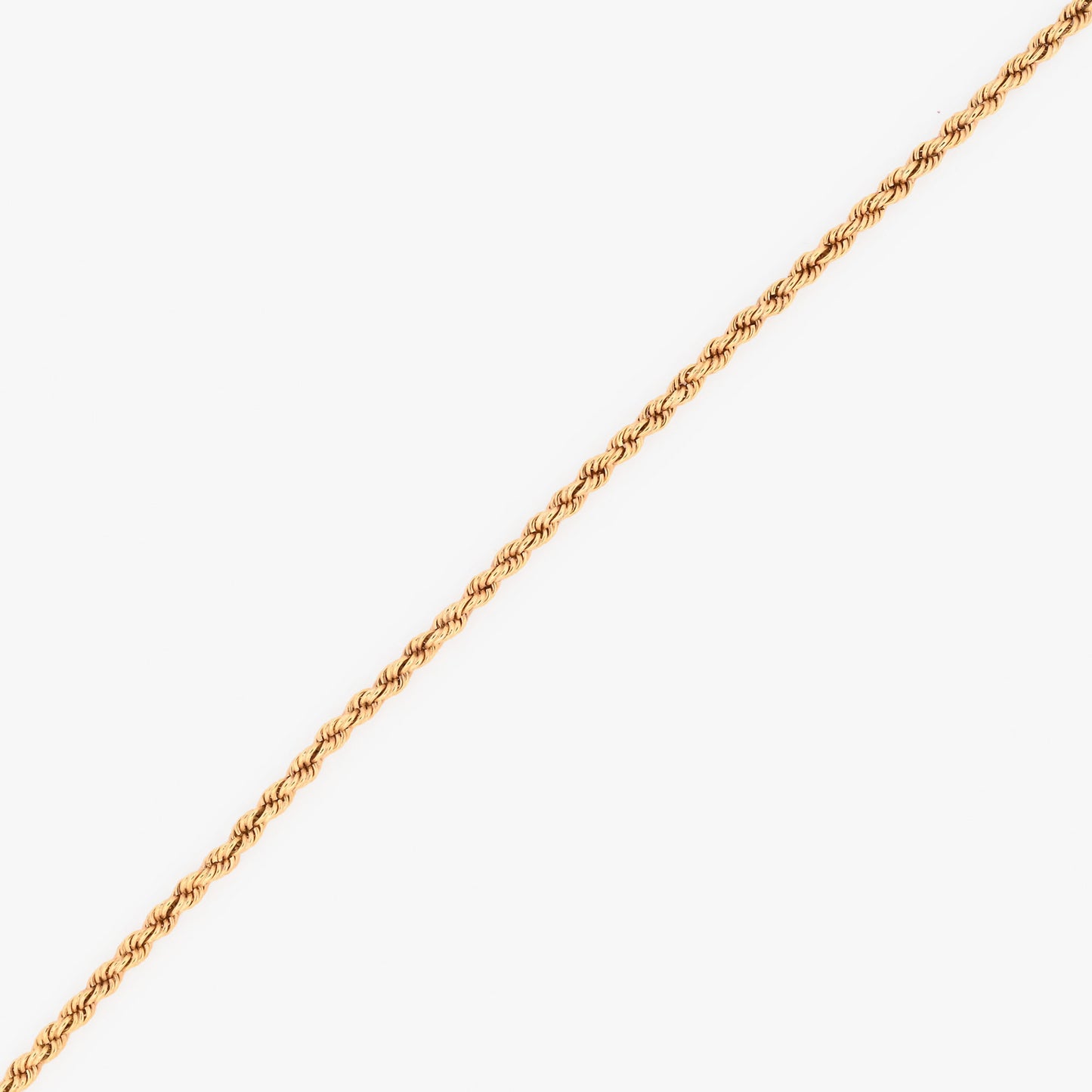 Comprar collar de oro amarillo de 18kt con cadena de cordón salomónico. La cadena mide 41cm de largo y dispone de un cierre despegable.Joyería Ian'Or. Envío GRATIS.