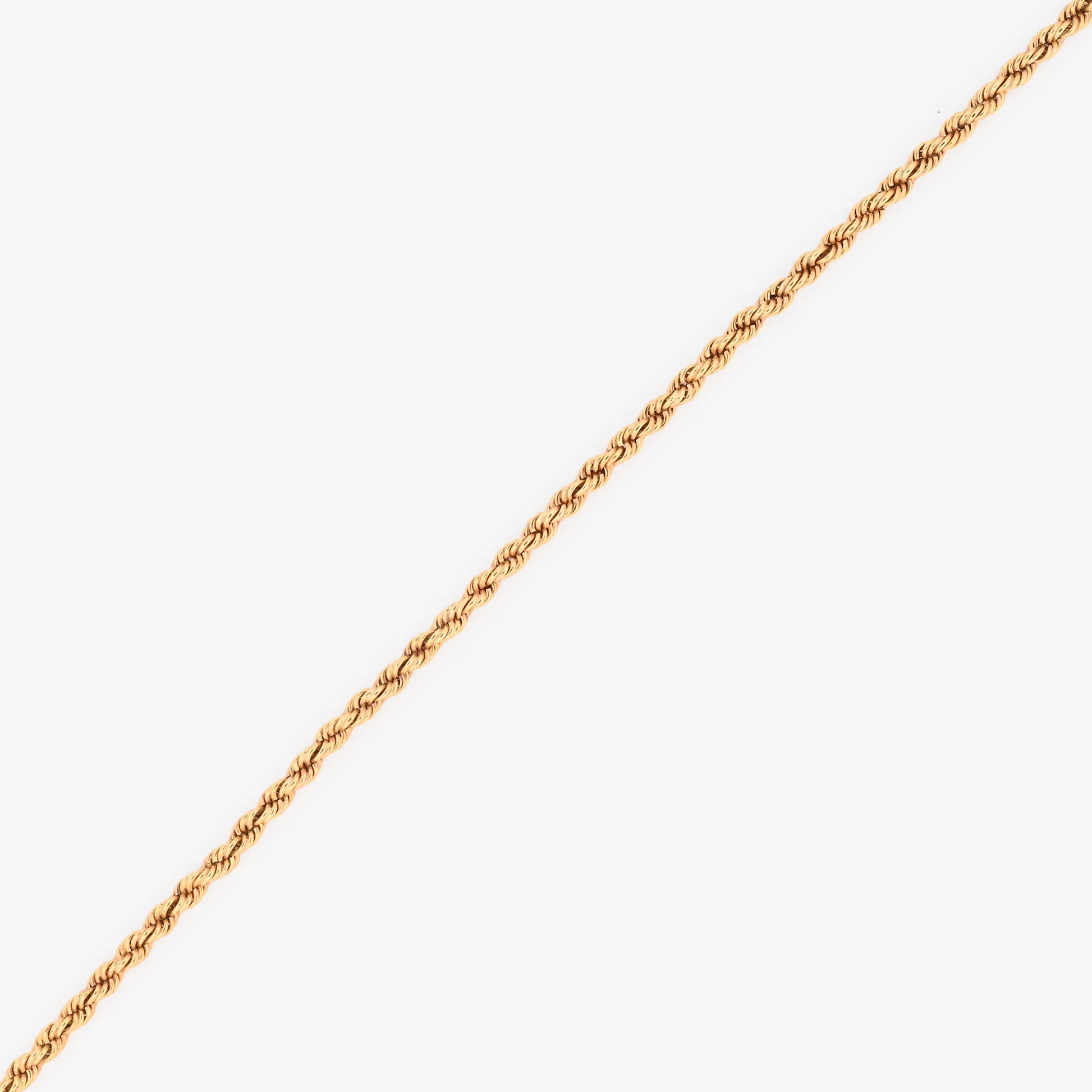 Comprar collar de oro amarillo de 18kt con cadena de cordón salomónico. La cadena mide 41cm de largo y dispone de un cierre despegable.Joyería Ian'Or. Envío GRATIS.