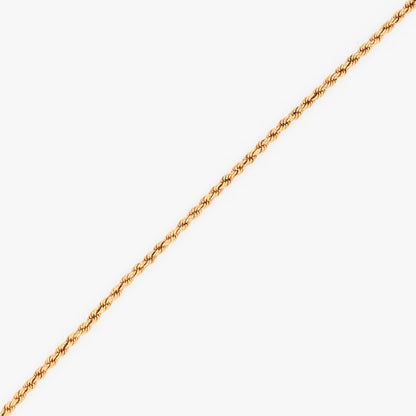 Comprar collar de oro amarillo de 18kt con cadena de cordón salomónico. La cadena mide 41cm de largo y dispone de un cierre despegable.Joyería Ian'Or. Envío GRATIS.