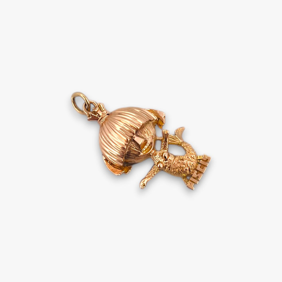 Comprar colgante medalla de el signo del horosocopo piscis en forma de sirena, realizada en oro amarillo de 18kt. Envío gratis, pieza certificada