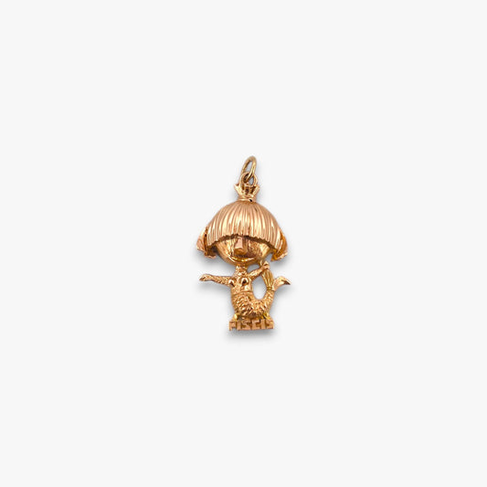 Comprar colgante medalla de el signo del horosocopo piscis en forma de sirena, realizada en oro amarillo de 18kt.Joyería Ian'Or. Joyas de segunda mano. Joyas restauradas. Colgantes baratos. Envío gratis.