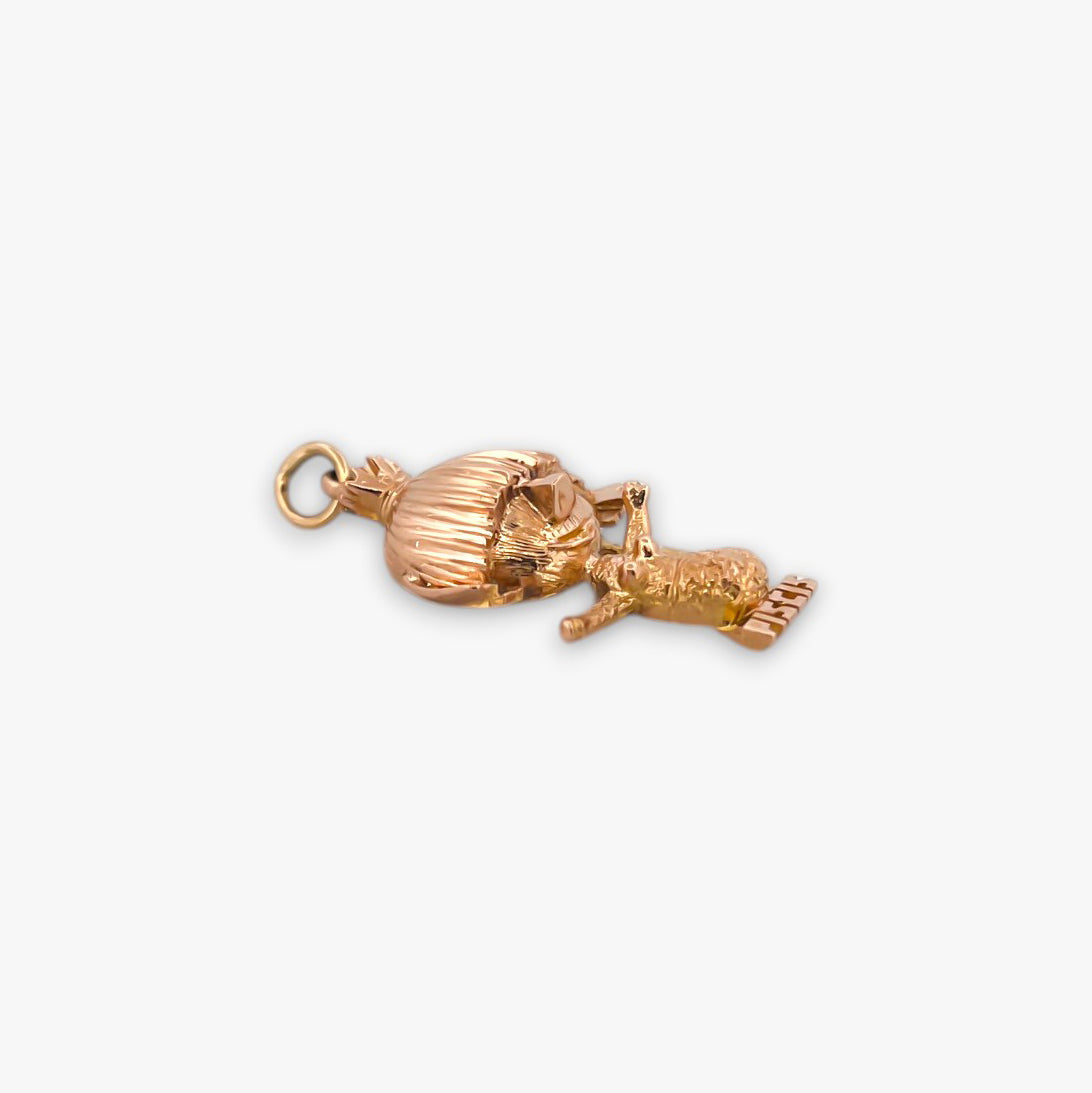 Comprar colgante medalla de el signo del horosocopo piscis en forma de sirena, realizada en oro amarillo de 18kt. Envío gratis, pieza certificada