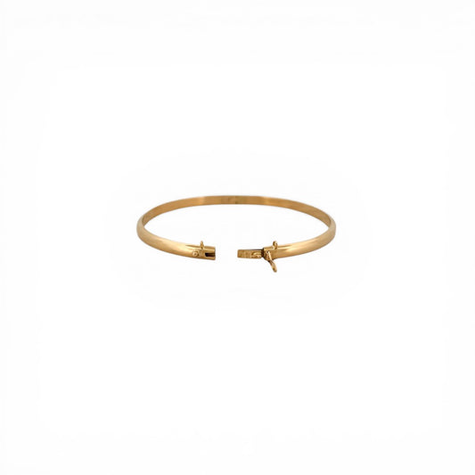 Comprar pulsera esclava de oro amarillo de 18kt. Esta pulsera dispone de cierre de cajón con brazo de seguridad.Joyas de segunda mano. Esclavas de oro de 18kt en Ian'Or.