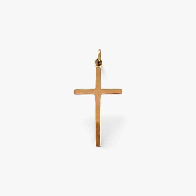 Comprar colgante en forma de cruz realizada en oro amarillo de 18kt. Mide 3,7cm de largo y 1,8cm de ancho. Envío gratuito y pieza certificada