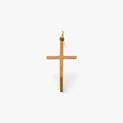 Comprar colgante en forma de cruz realizada en oro amarillo de 18kt. Mide 3,7cm de largo y 1,8cm de ancho. Envío gratuito y pieza certificada