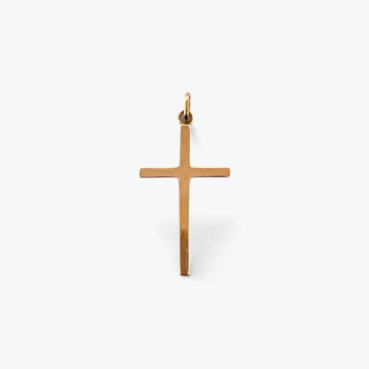 Comprar colgante en forma de cruz realizada en oro amarillo de 18kt. Mide 3,7cm de largo y 1,8cm de ancho. Envío gratuito y pieza certificada