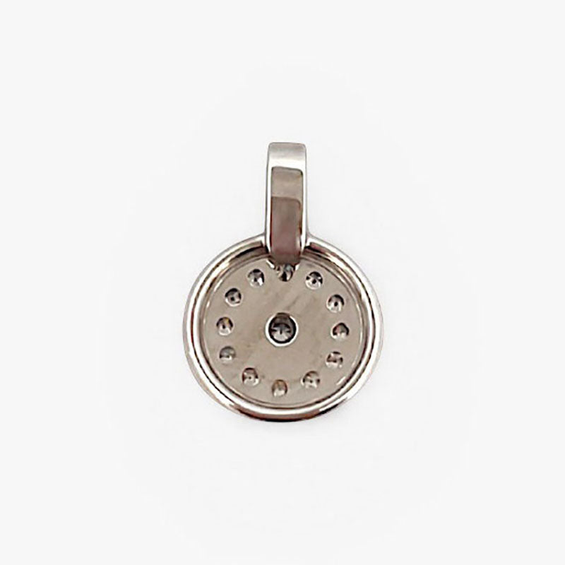 Colgante medalla oro blanco con diamantes - 26637GV