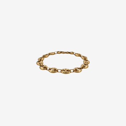 Comprar pulsera de oro de 18kt con cadena tipo calabrote hueca de 9,26mm de grosor y 21,5 cm de largo. Esta pulsera dispone de cierre tipo mosquetón.
Pulseras grano de café calabrote baratas