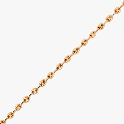 Comprar Cadena tipo calabrote grano de café de oro de 18kt. Dispone de cierre tipo mosquetón 41cm largo. Envío gratis