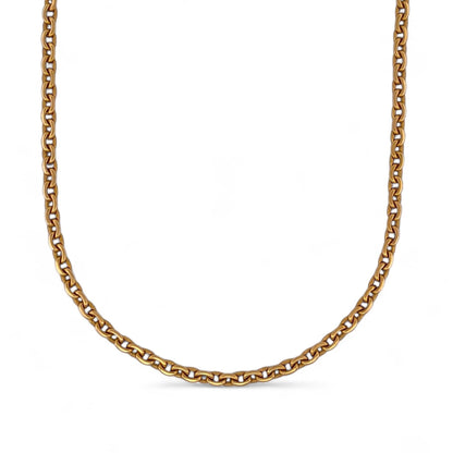 Comprar collar de oro amarillo de 18kt con cadena forzada de eslabones con un cierre tipo desplegable. Envío gratis. Joyas restauradas. Joyería Ian'Or.