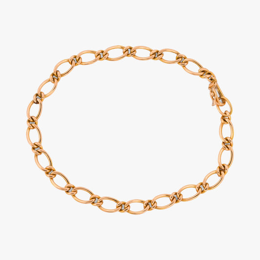 Comprar Pulsera de eslabones combinados de oro amarillo de 18Kt. Envío gratis