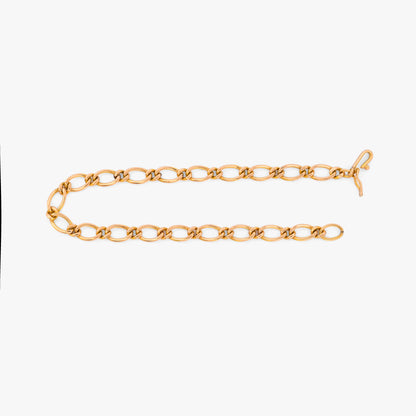 Comprar Pulsera de eslabones combinados de oro amarillo de 18Kt. Envío gratis
