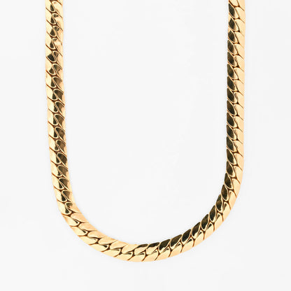 Cadena de Oro 18kt esabones aplanada, barbada y compacta - 26977GV