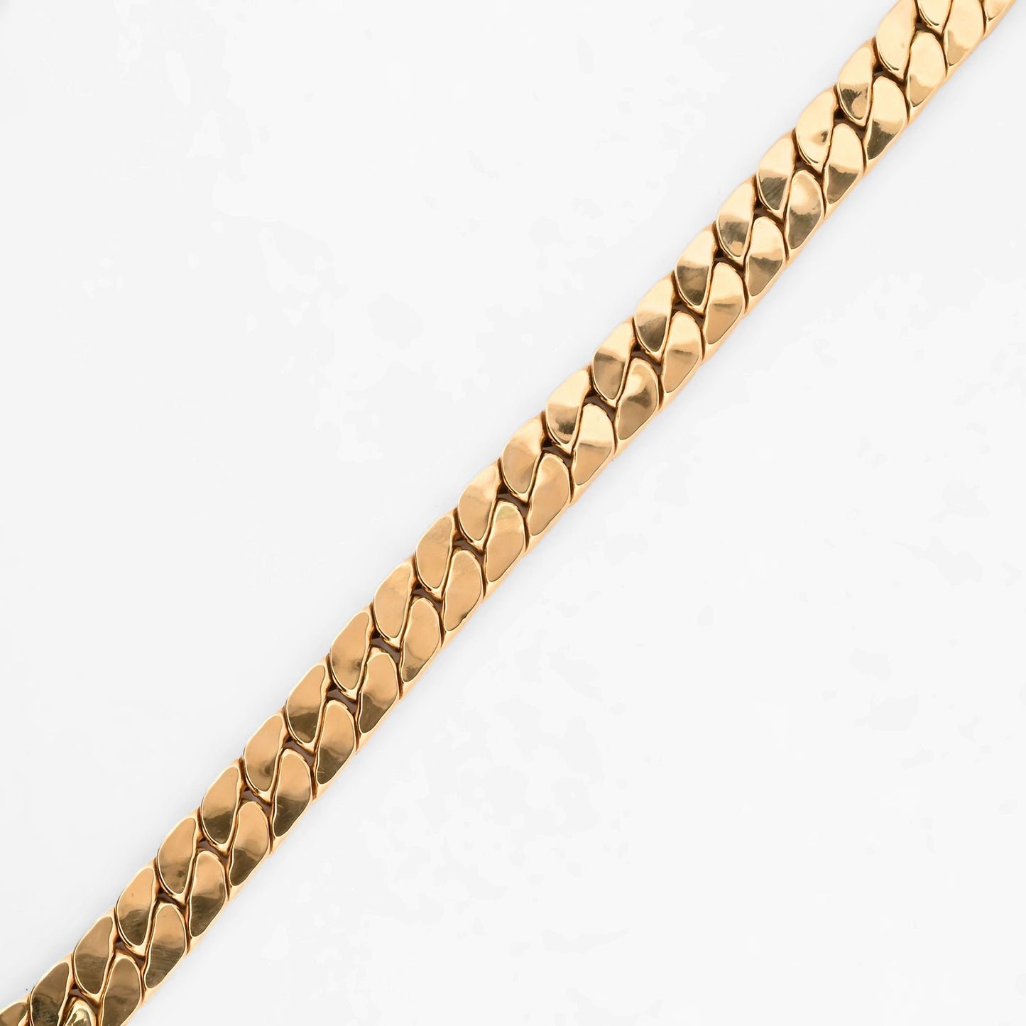 Cadena de Oro 18kt esabones aplanada, barbada y compacta - 26977GV