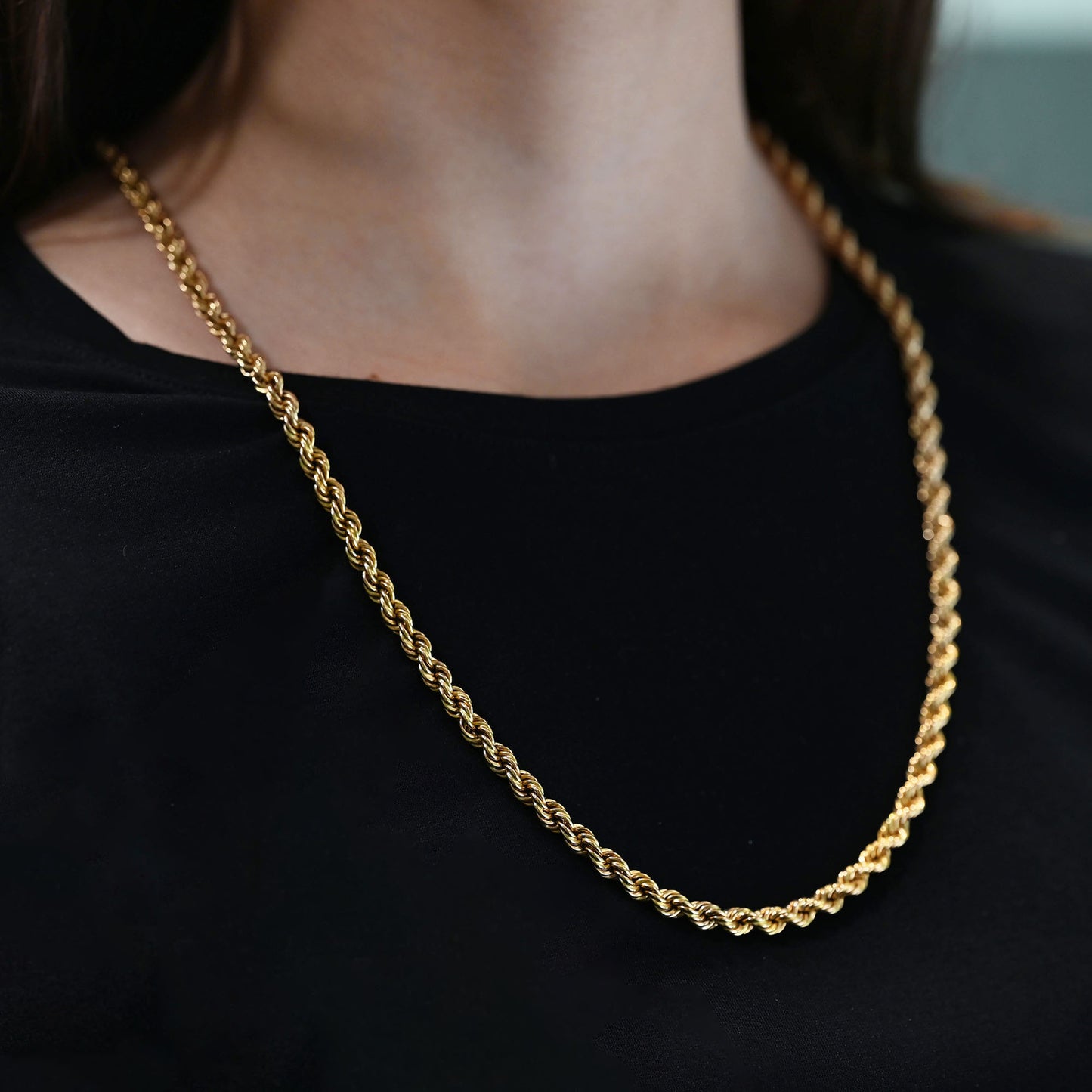Collar cadena cordón trenzada oro 18kt - 26979GV