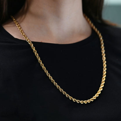 Collar cadena cordón trenzada oro 18kt - 26979GV