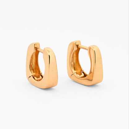 Pendientes aros cuadrados oro amarillo 18kt - 26982GV