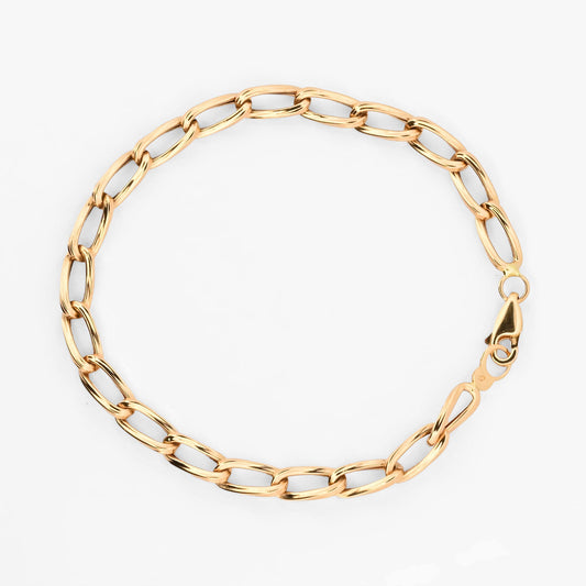 Pulsera cadena de eslabones alargados oro amarillo 18kt - 26989GV