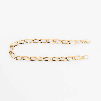 Pulsera cadena de eslabones alargados oro amarillo 18kt - 26989GV