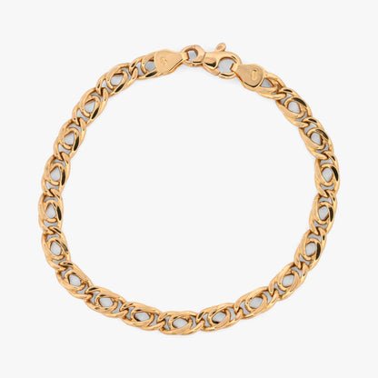 Pulsera de eslabones dobles de oro amarillo 18kt - 26991GV