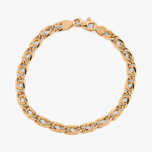 Pulsera de eslabones dobles de oro amarillo 18kt - 26991GV