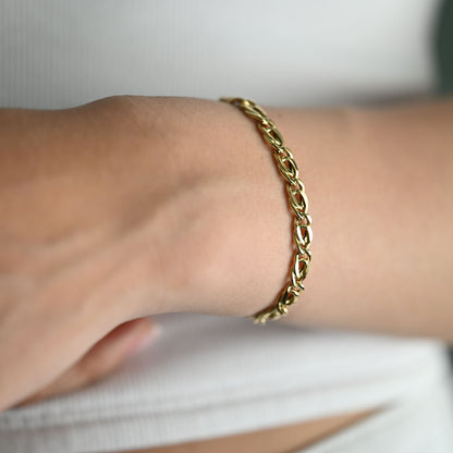 Pulsera de eslabones dobles de oro amarillo 18kt - 26991GV
