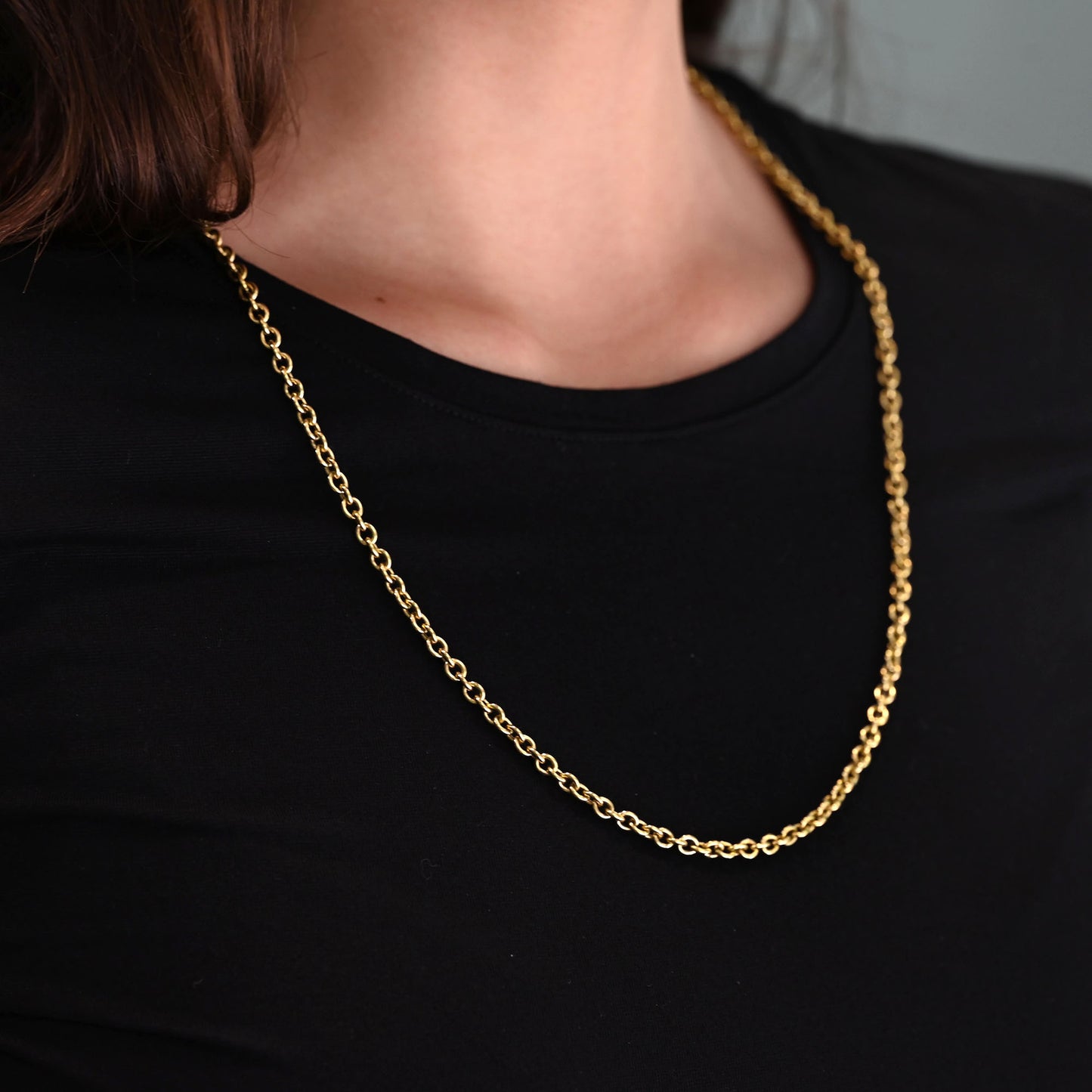 Collar cadena forzada oro amarillo 18kt  - 26992GV