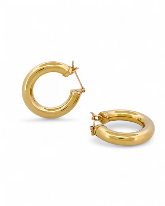 27766D - Pendientes aros oro amarillo 18kt